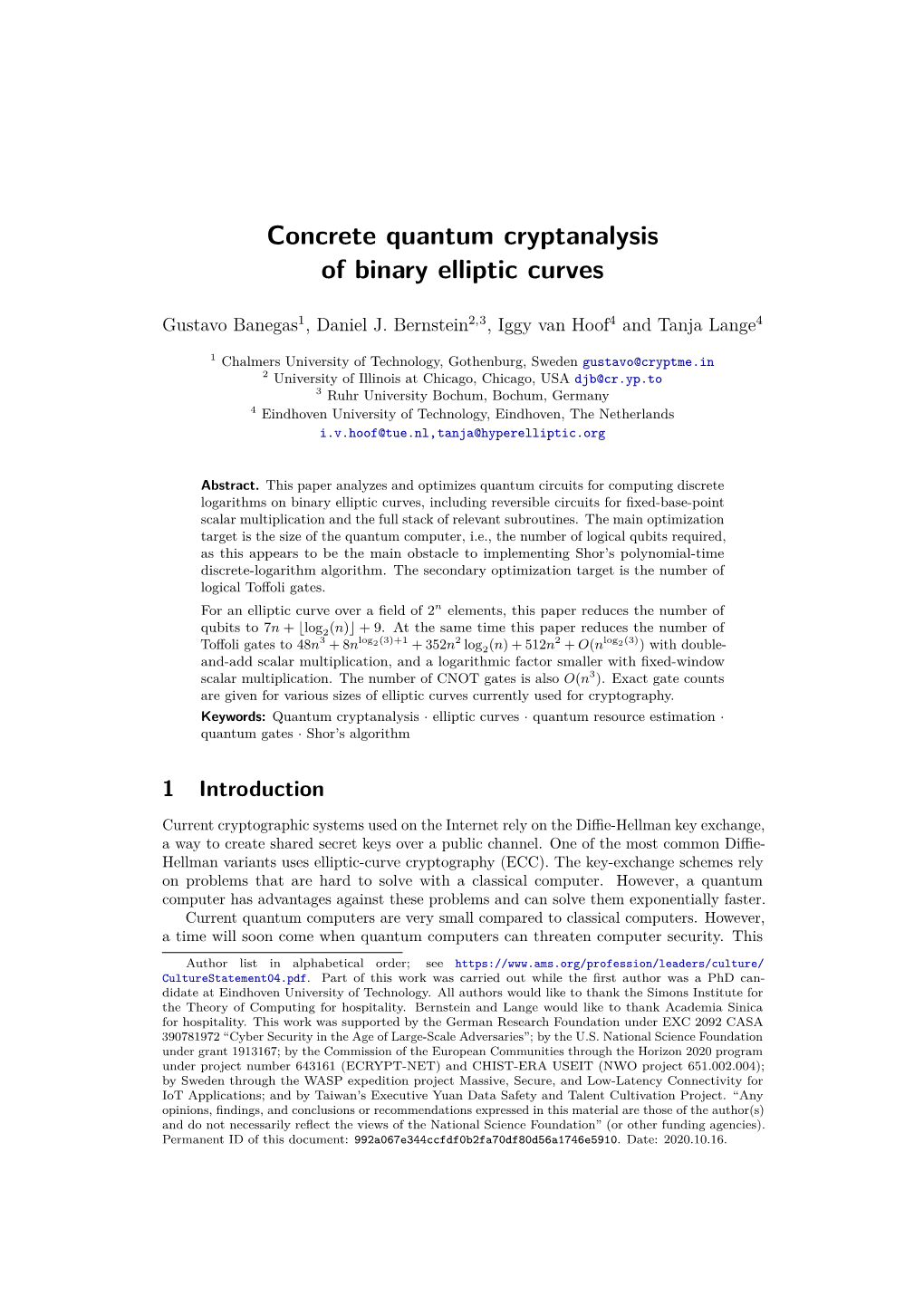 Concrete Quantum Cryptanalysis of Binary Elliptic Curves