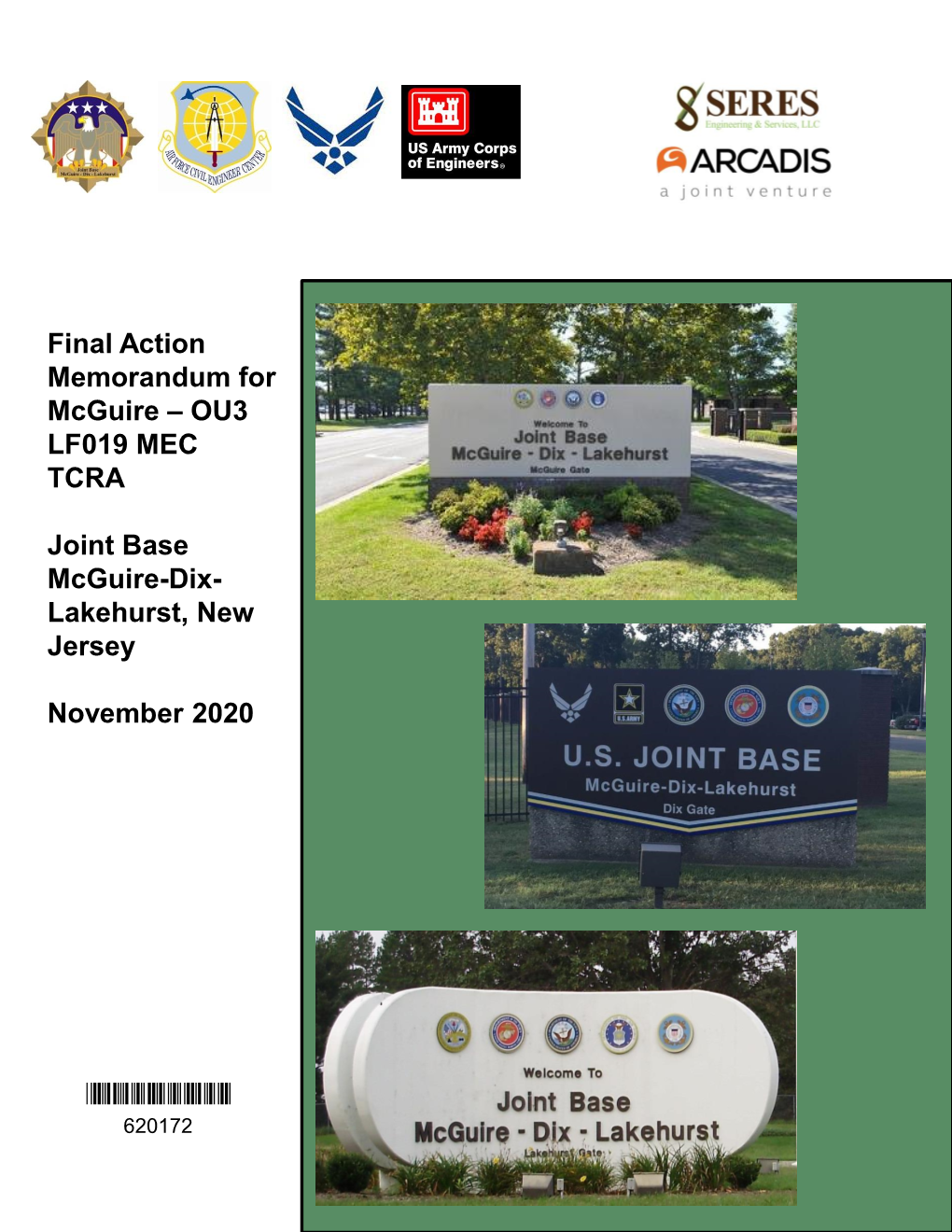 Final Action Memorandum for November 2020 for Ou3 for the Mcguire Air Force Base #1 Site