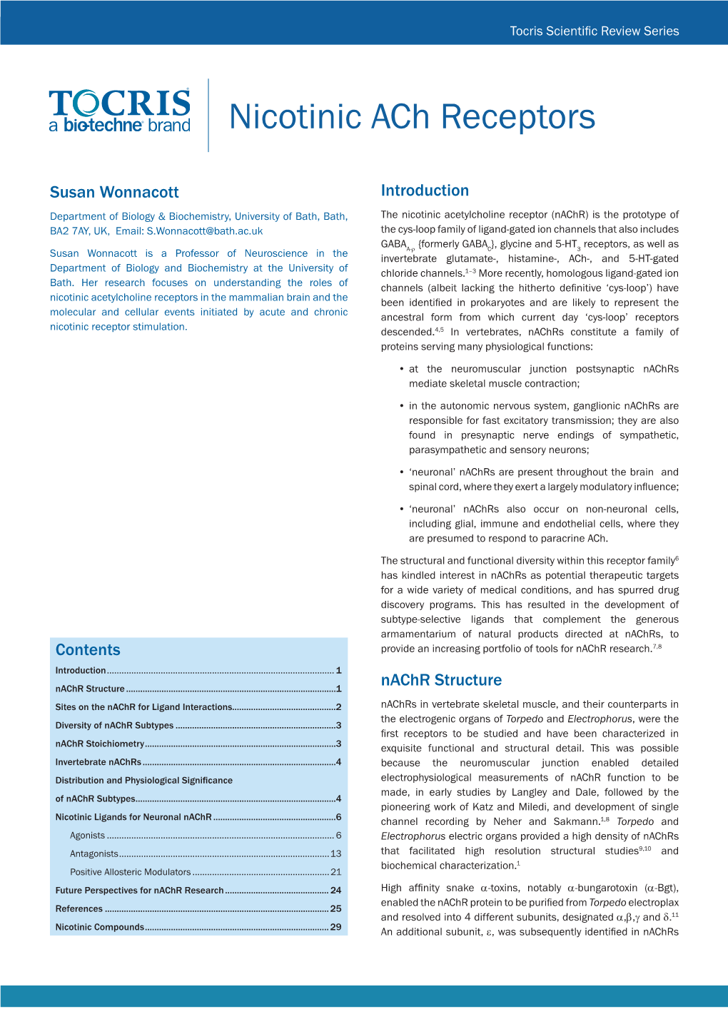 Nicotinic Ach Receptors