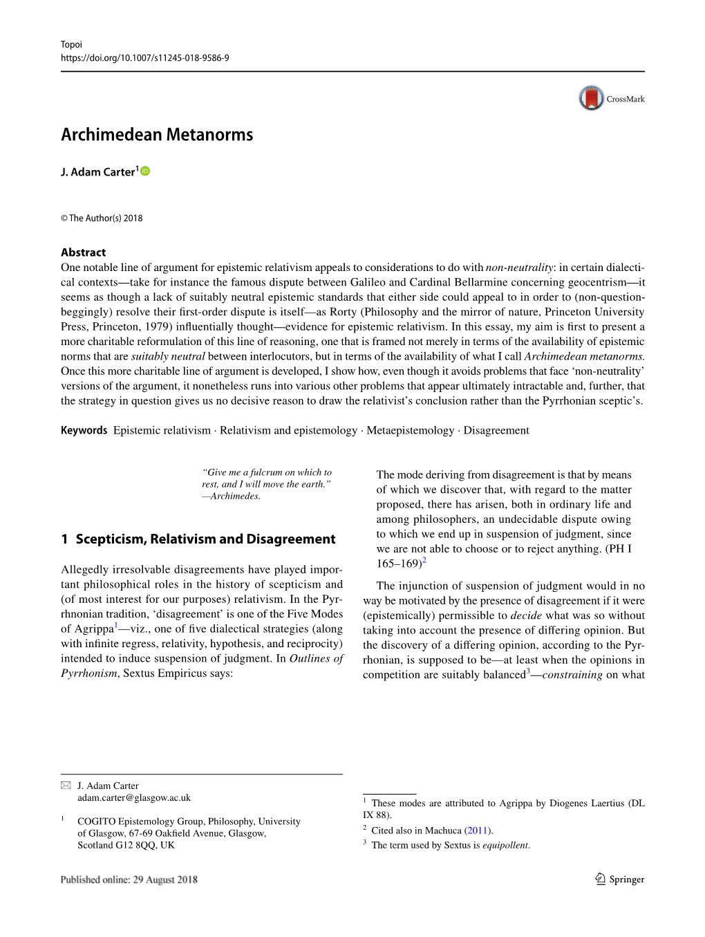 Archimedean Metanorms