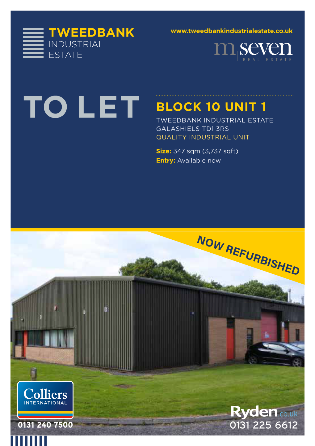 To Let Tweedbank Industrial Estate Galashiels Td1 3Rs Quality Industrial Unit