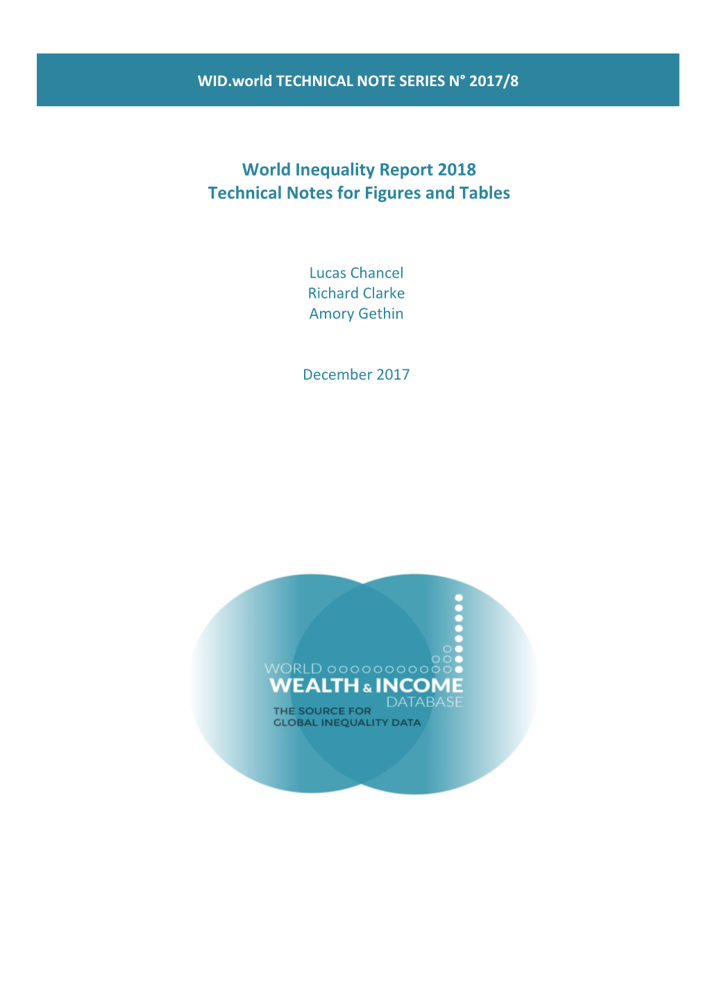 “World Inequality Report 2018 Technical Notes for Figures And