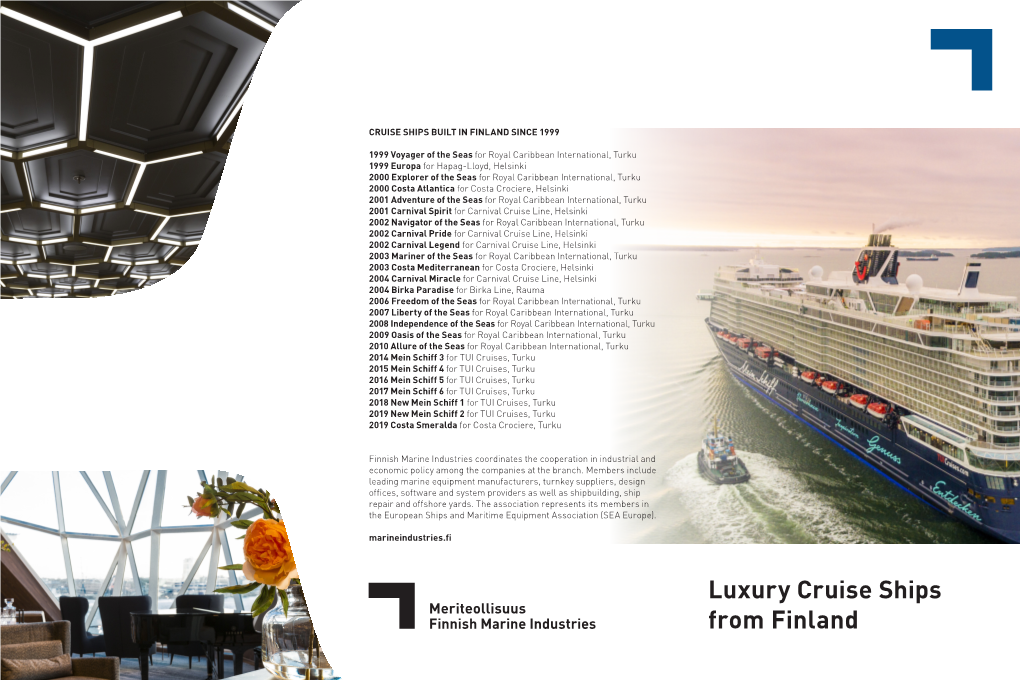 Luxury Cruise Ships from Finland FINNISH MARINE Bertel O