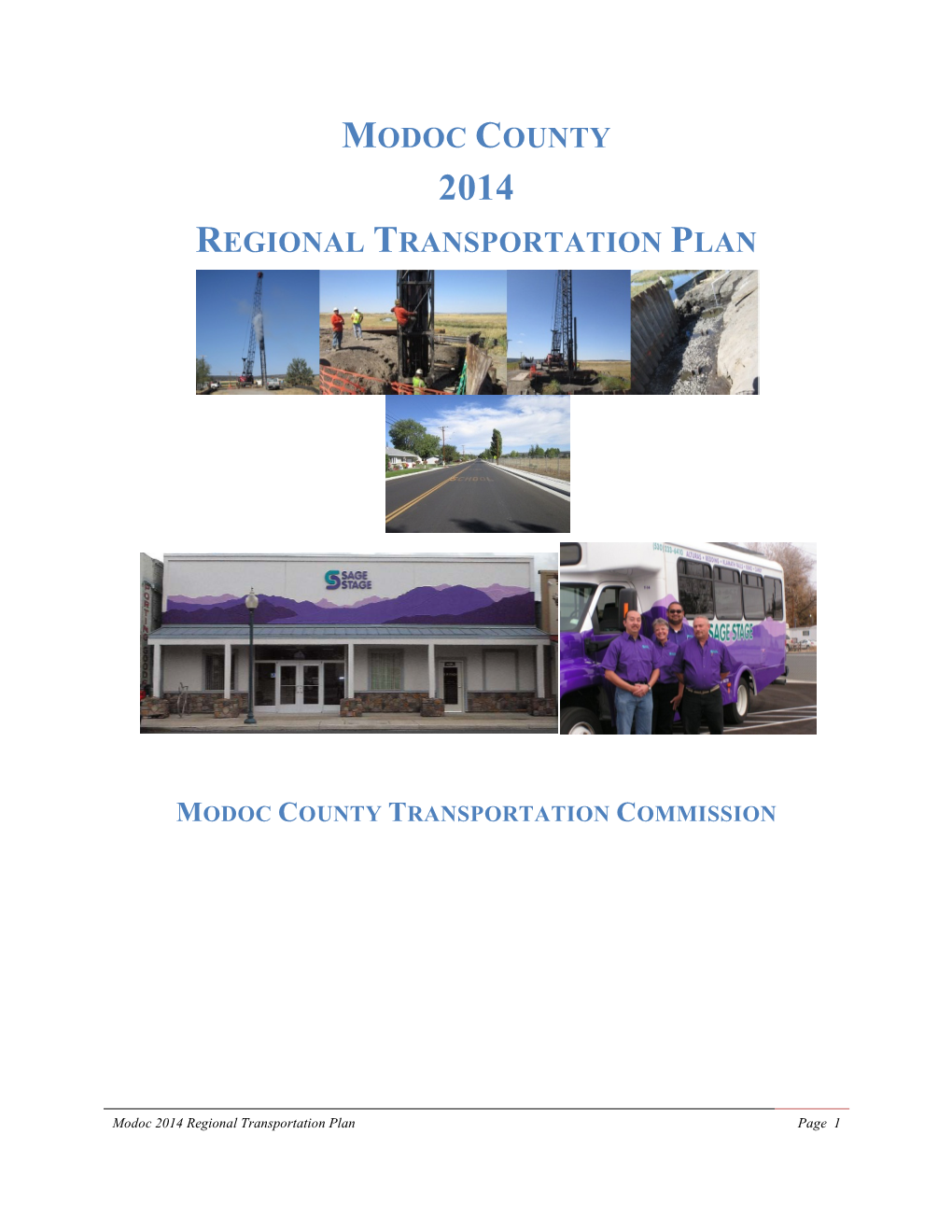 Modoc County 2014 Regional Transportation Plan