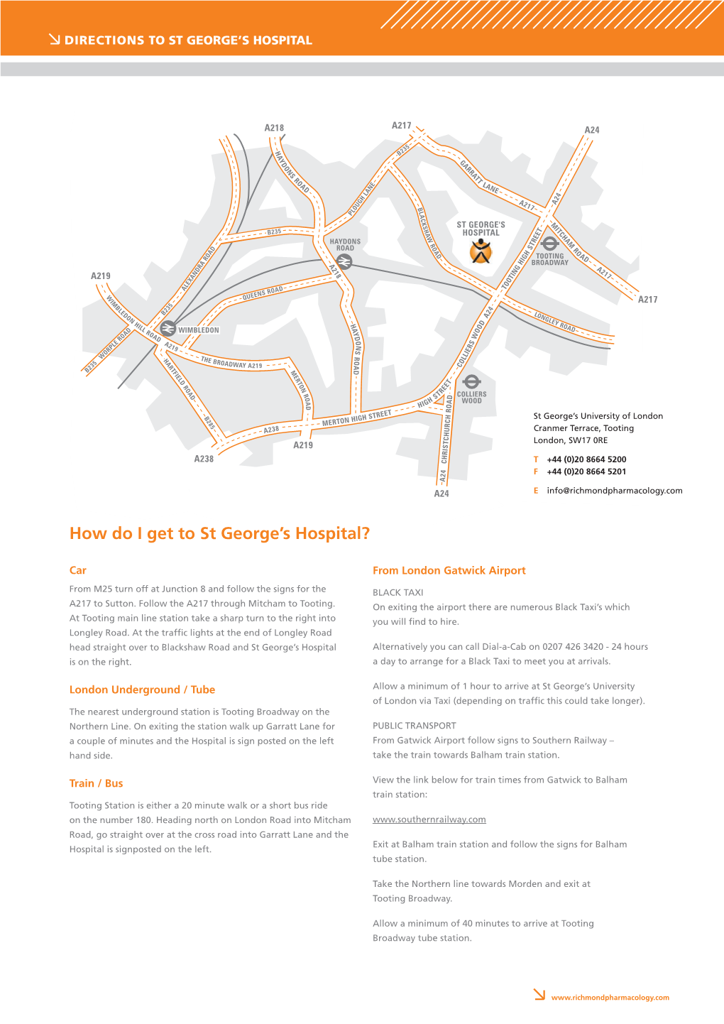 How Do I Get to St George's Hospital?