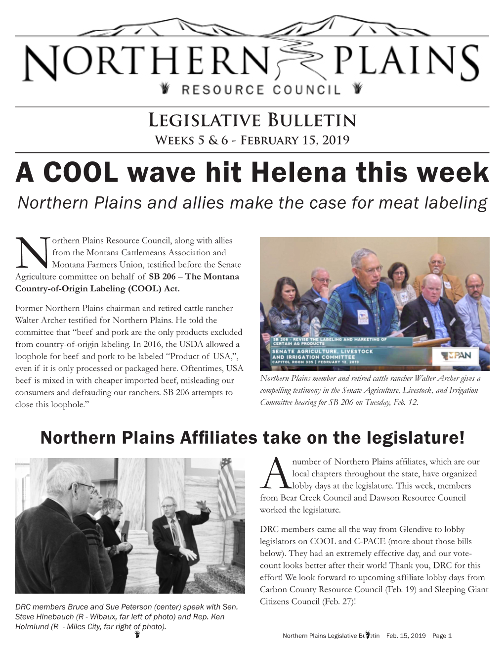 A COOL Wave Hit Helena This Week Northern Plains and Allies Make the Case for Meat Labeling