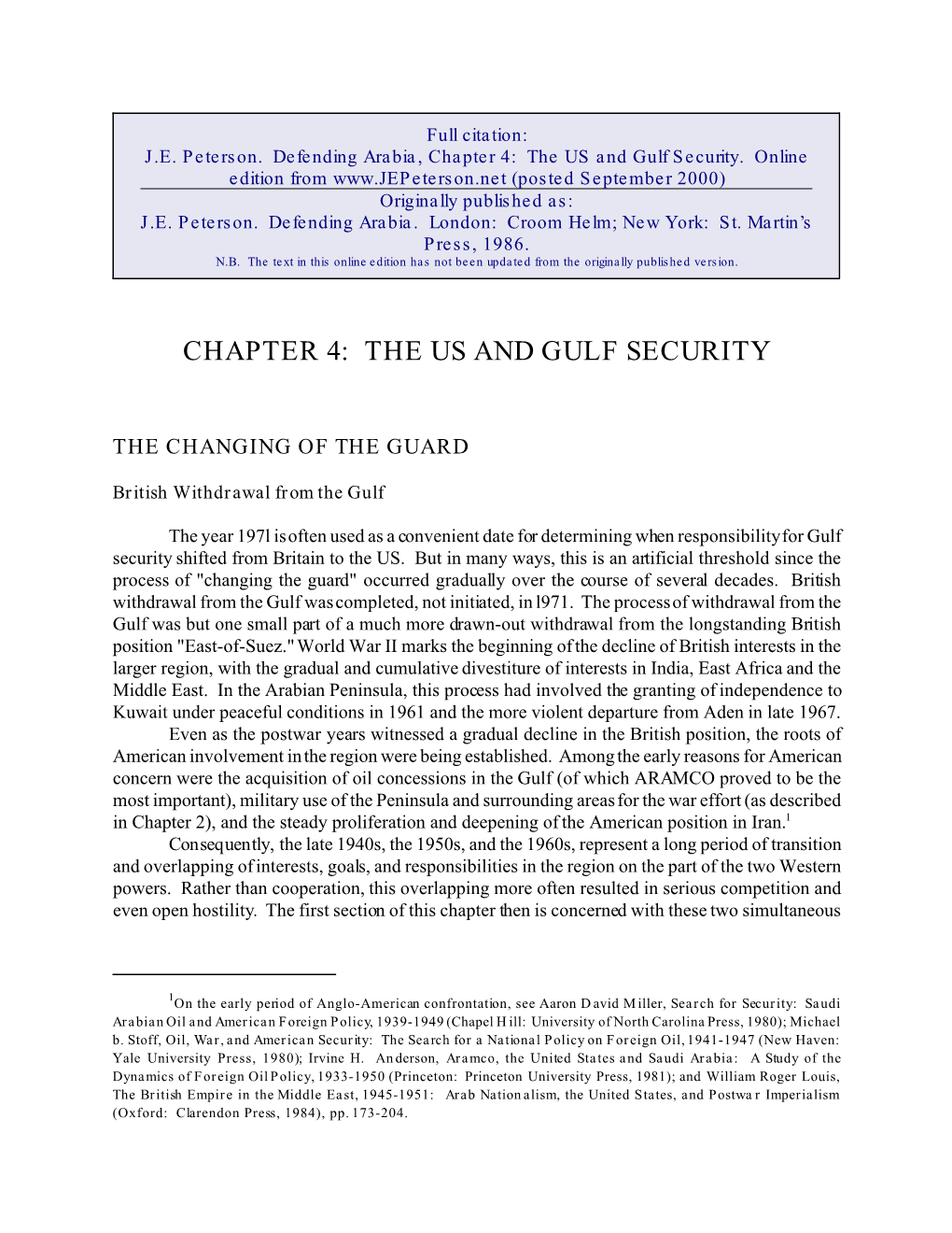 Chapter 4: the US and Gulf Security
