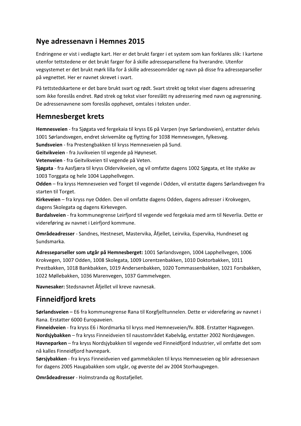 Adressenavn Hemnes Kommune.Pdf