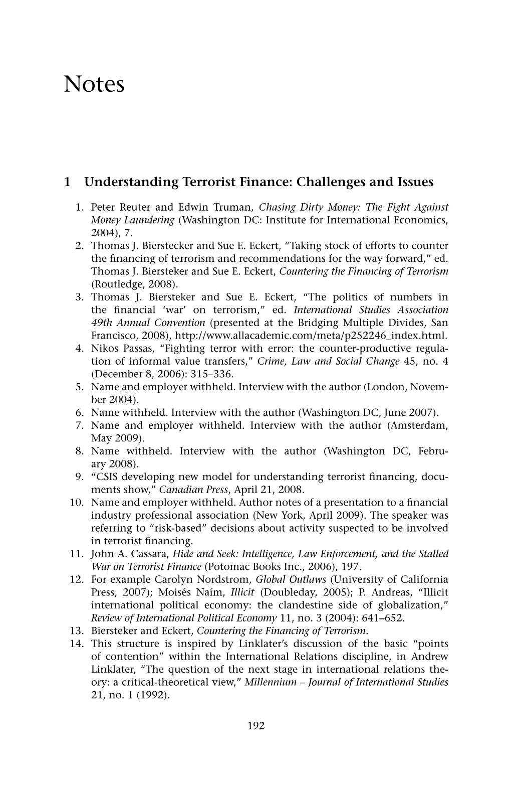 1 Understanding Terrorist Finance: Challenges and Issues