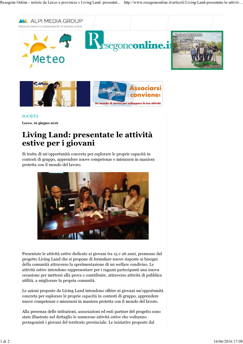 Living Land: Presentat