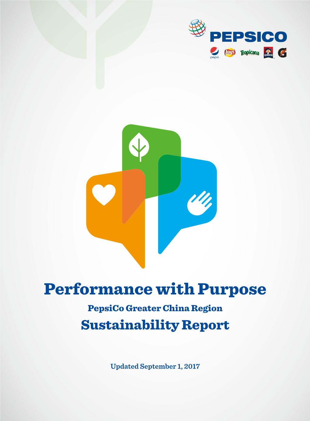 Performance with Purpose Pepsico Greater China Region Sustainability Report