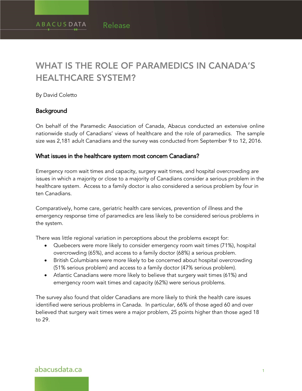 What Is the Role of Paramedics in Canada's