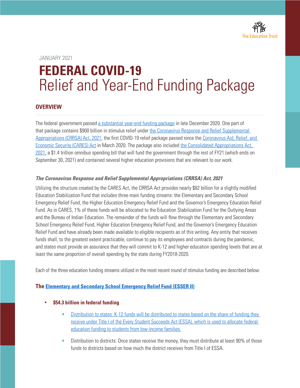 FEDERAL COVID-19 Relief and Year-End Funding Package