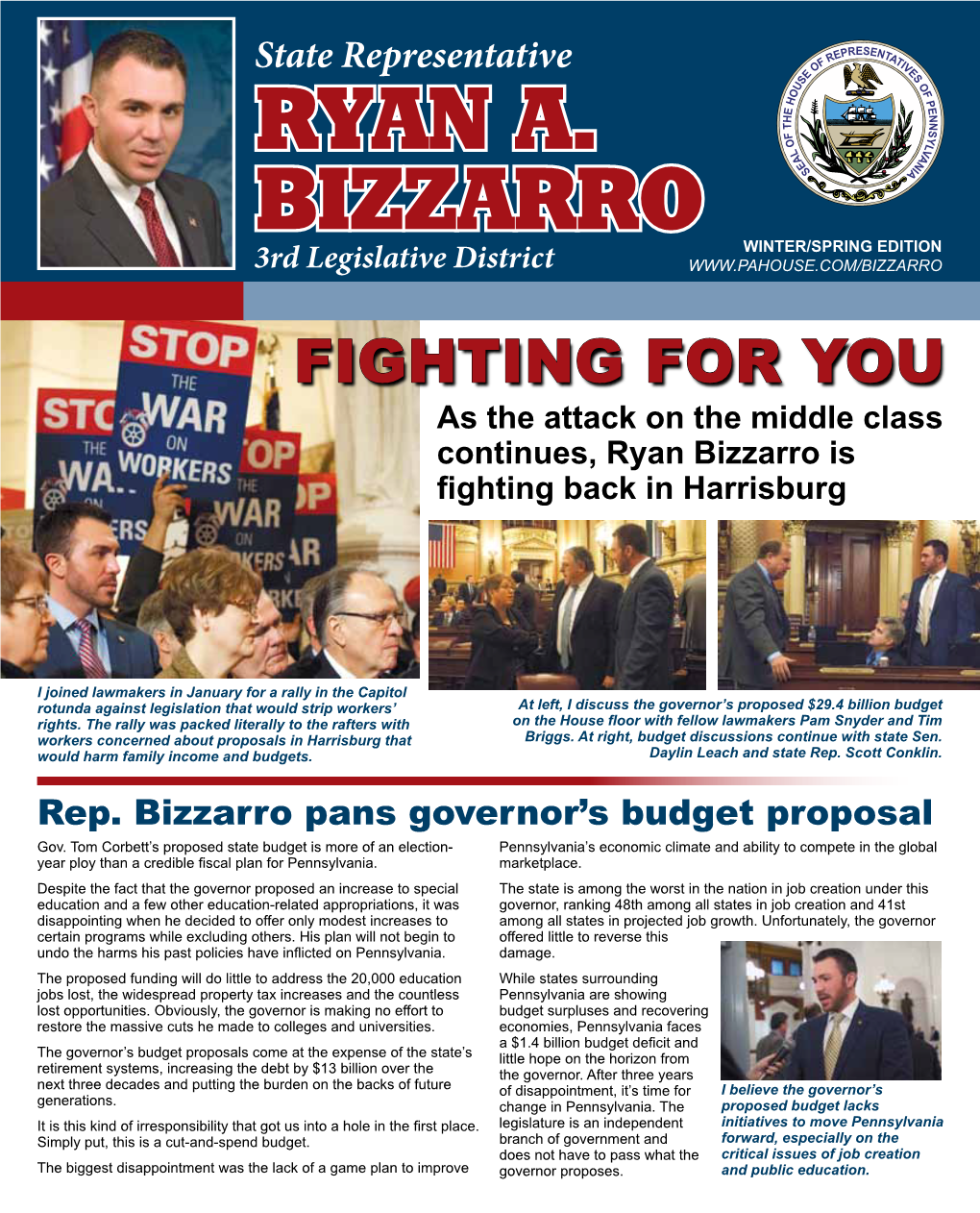 Ryan A. Bizzarro State Representative P.O