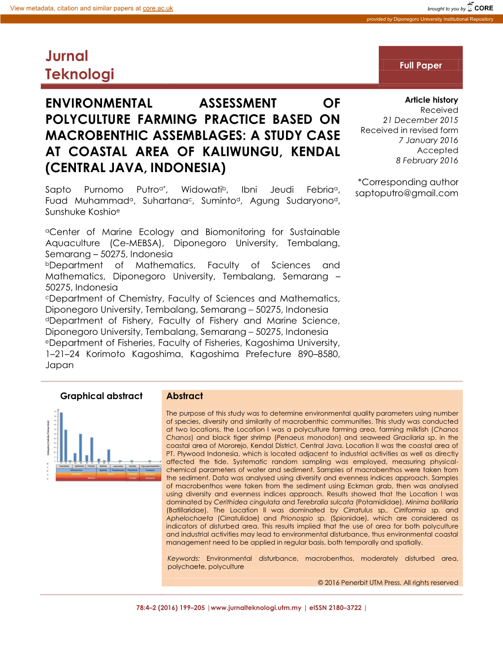 Template for for the Jurnal Teknologi