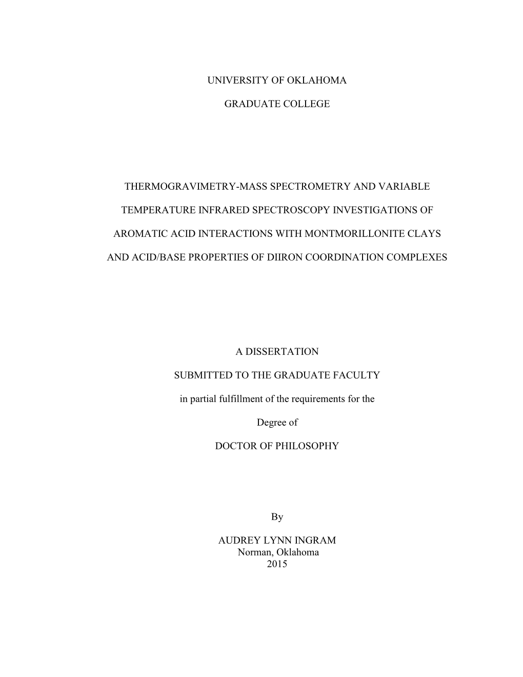 Doctoral Dissertation Template