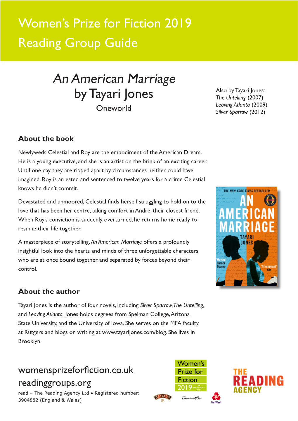 An American Marriage Readers' Guide
