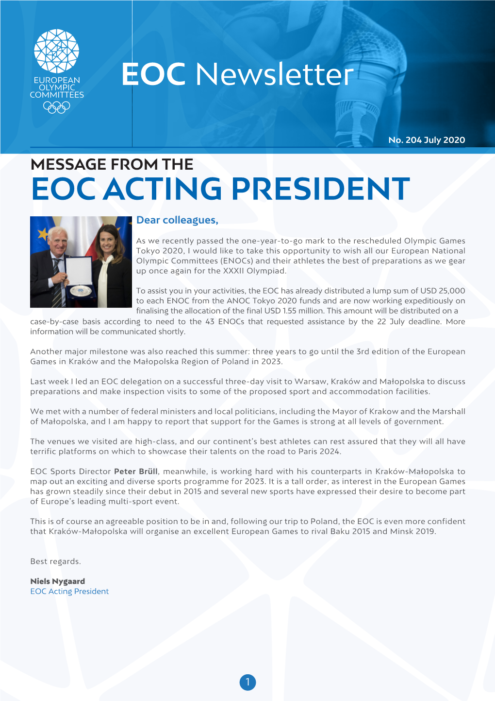 EOC Newsletter EOC ACTING PRESIDENT