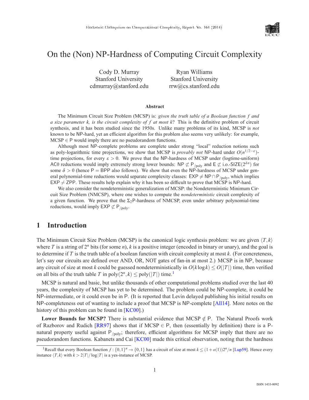 NP-Hardness of Computing Circuit Complexity