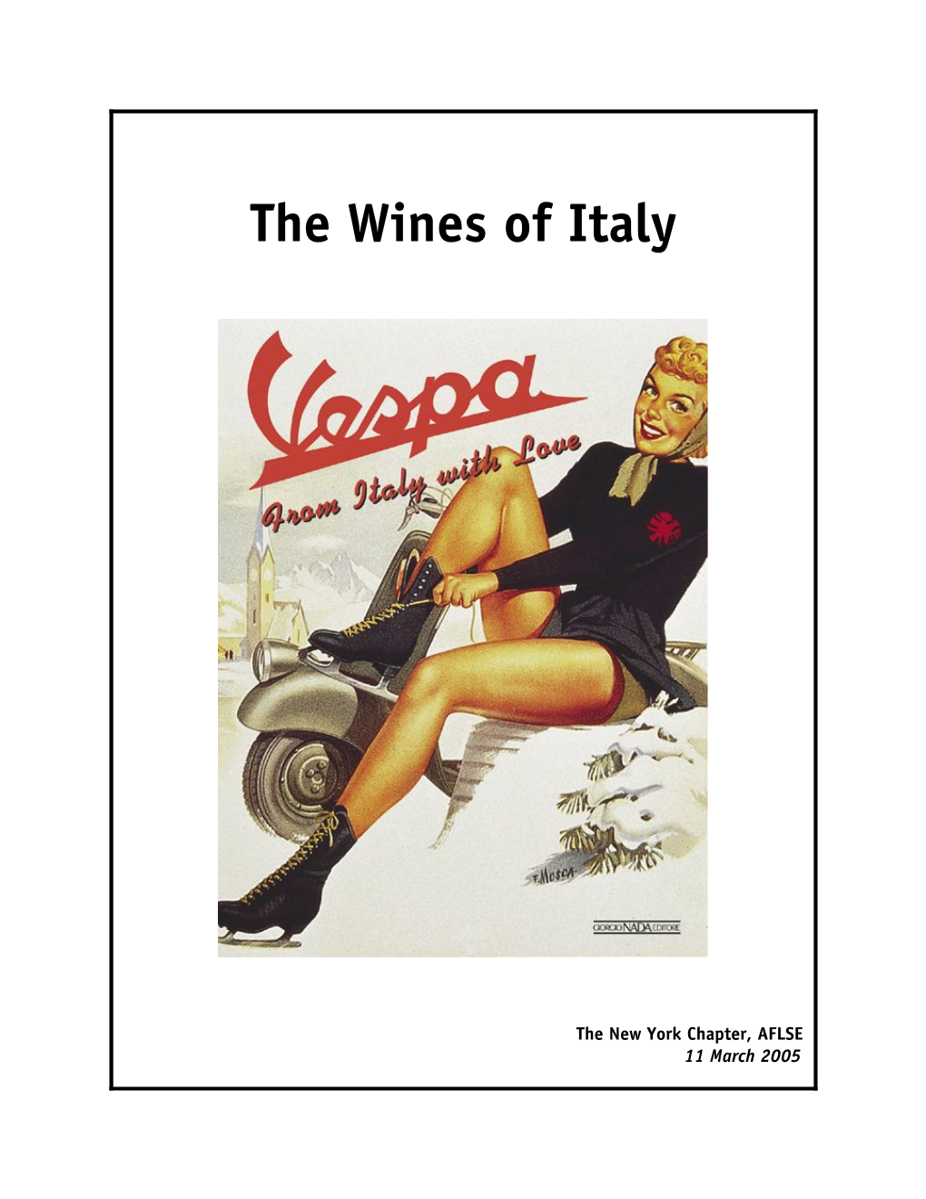 2005 Italian Wine Tasting