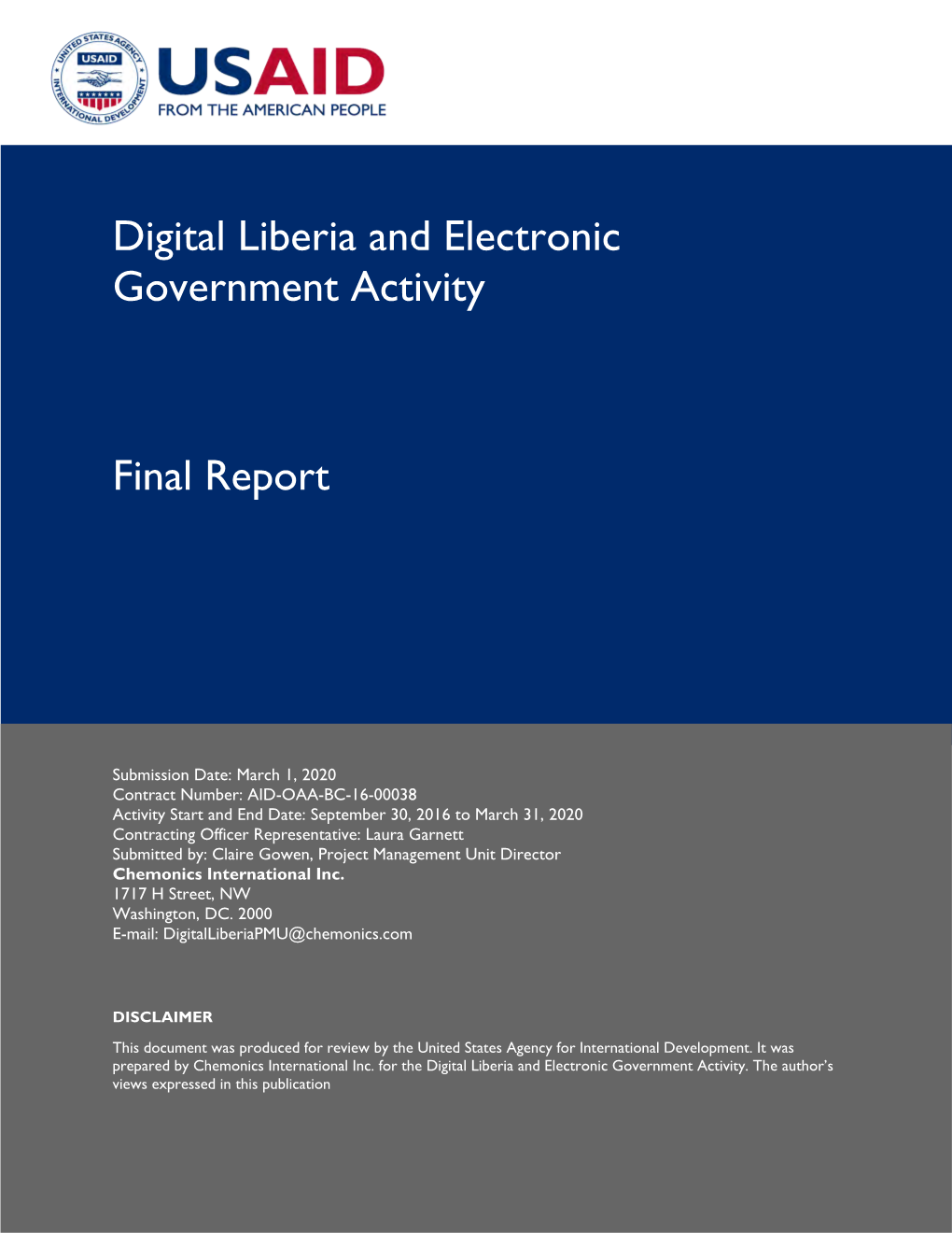 Digital Liberia and Electronic Government Activity