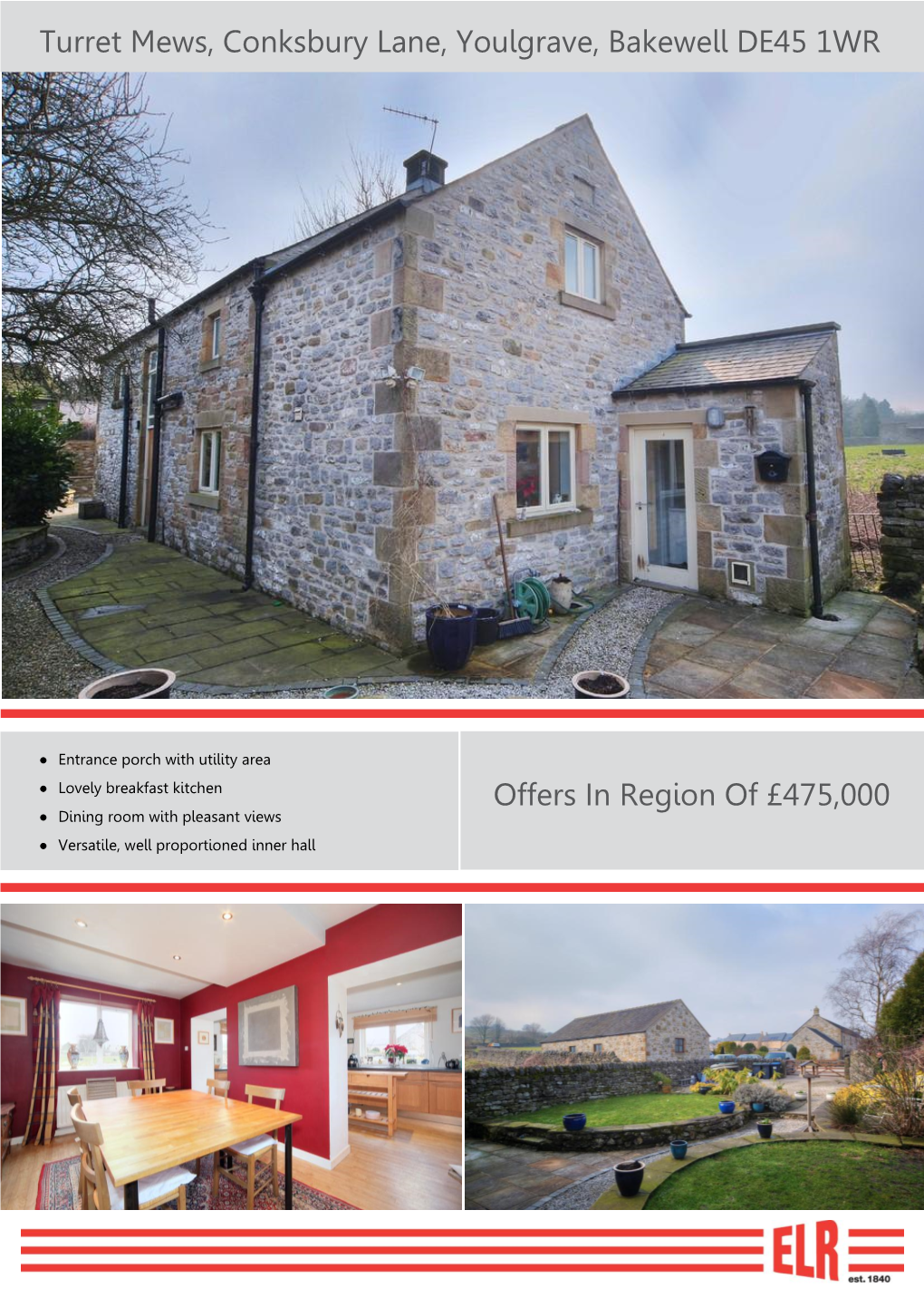 Offers in Region of £475,000 Turret Mews, Conksbury Lane, Youlgrave