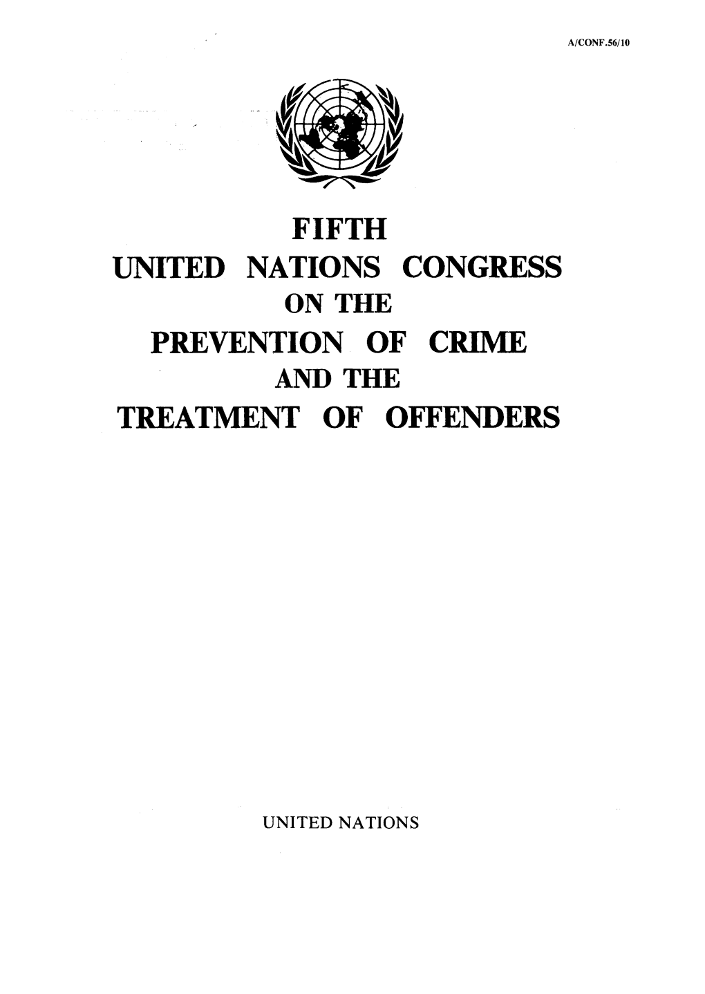 Fifth United Nations Congress Prevention