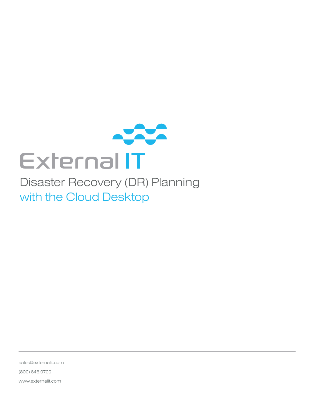 Disaster Recovery (DR) Planning with the Cloud Desktop