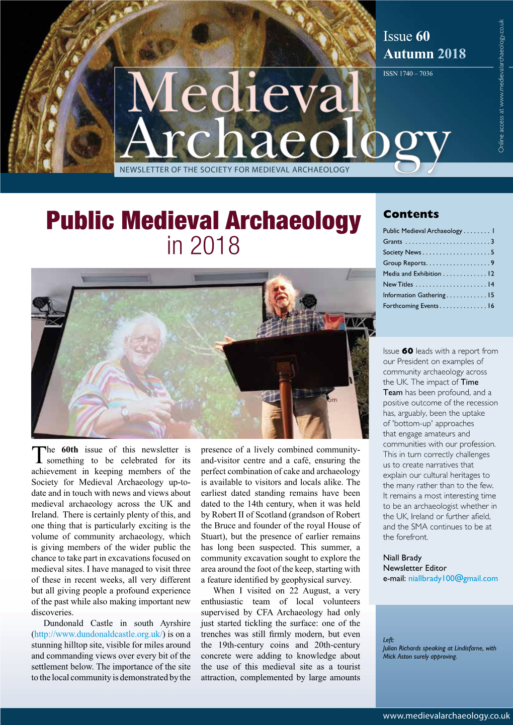 Public Medieval Archaeology in 2018