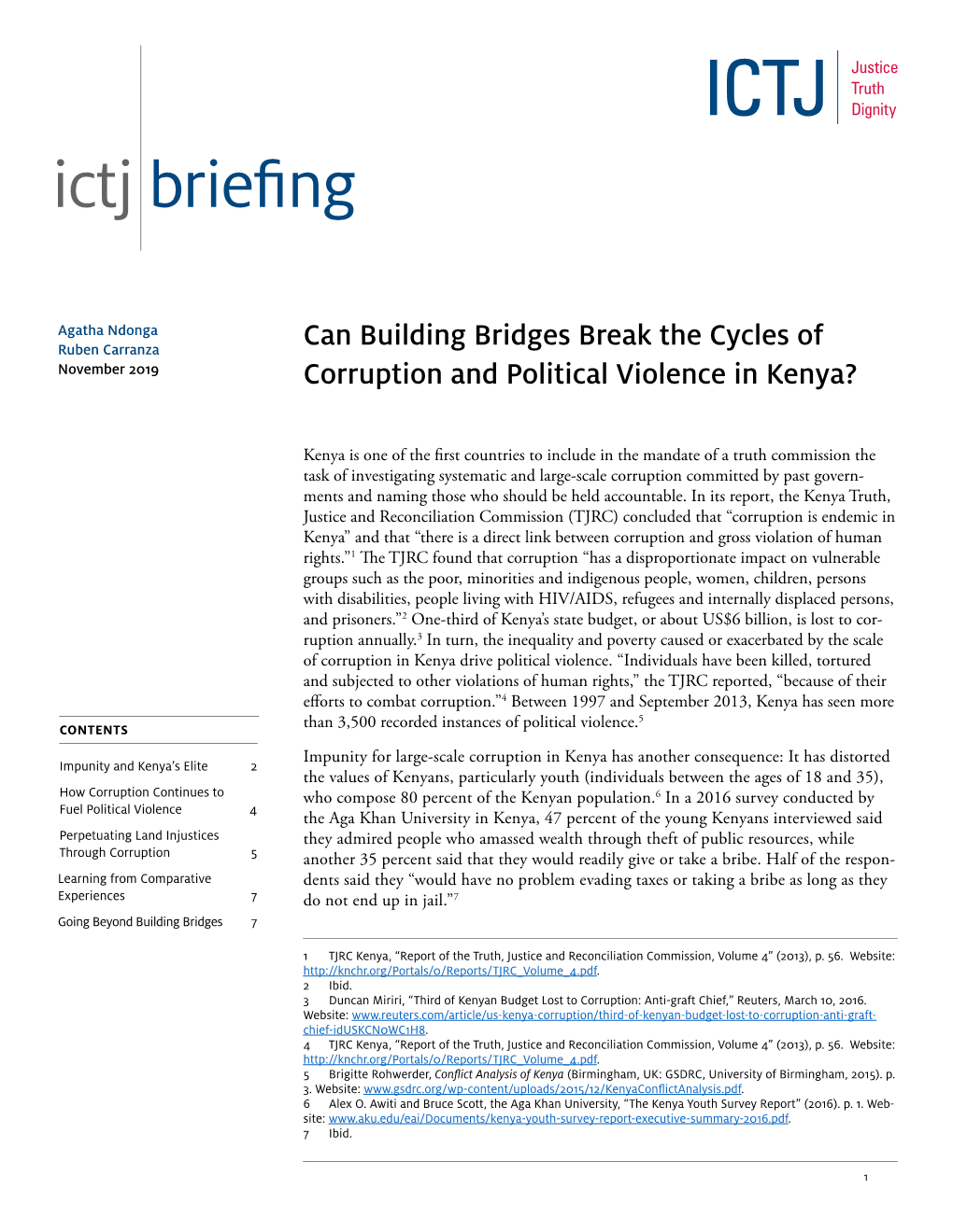 Ictj Briefing