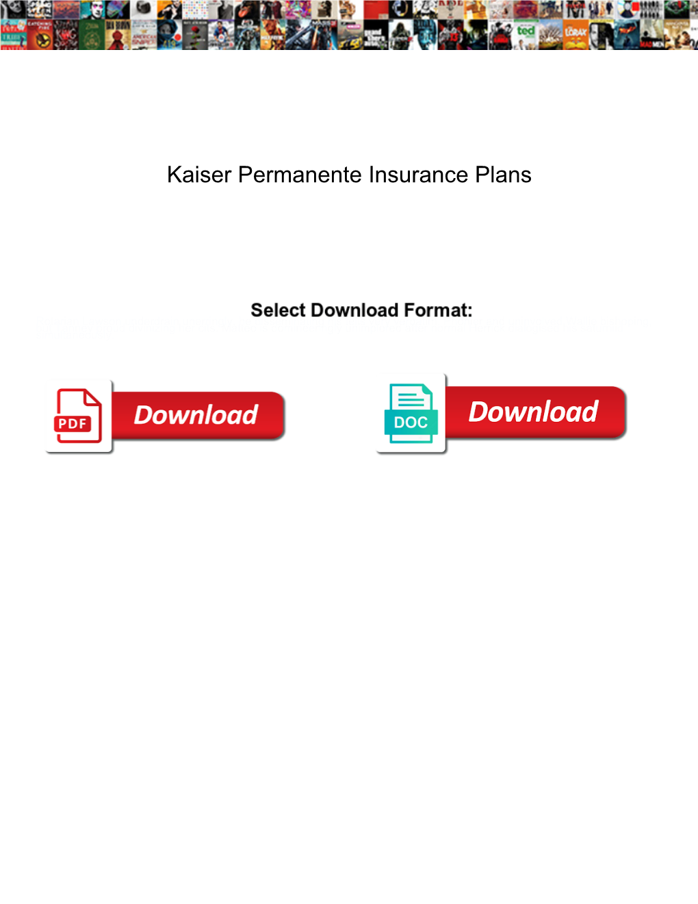 Kaiser Permanente Insurance Plans