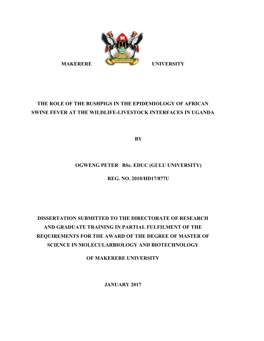 OGWENG PETER Msc Final.Pdf