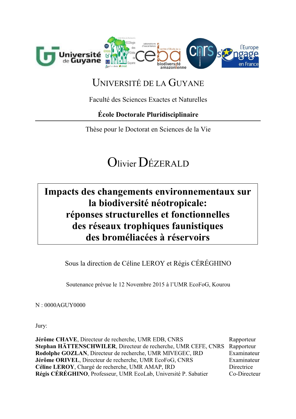 Impacts Des Changements Environnementaux Sur La