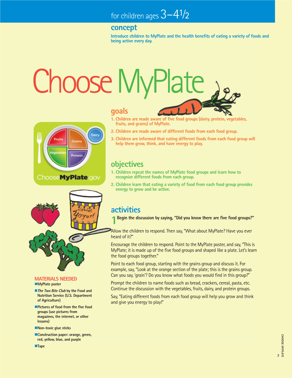 Choose Myplate Goals 1