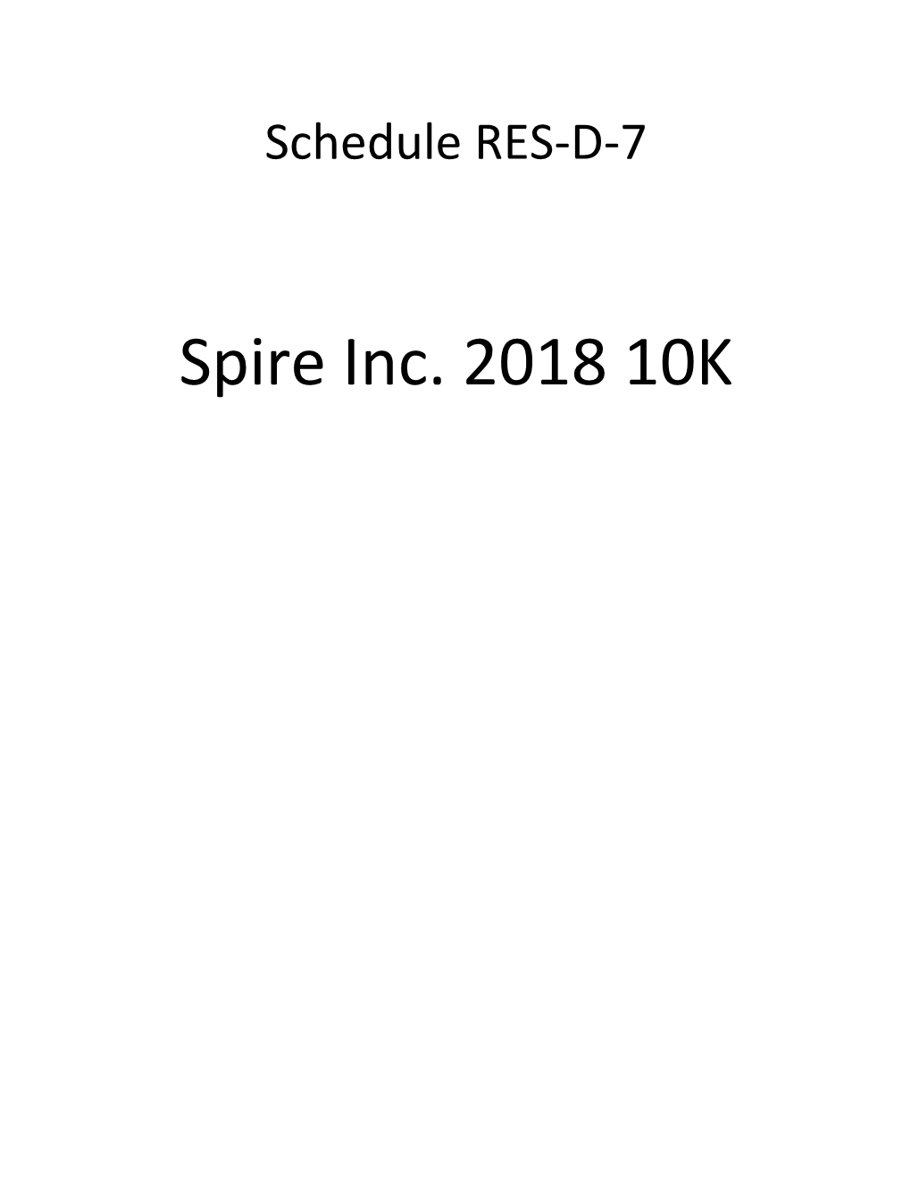 Spire Inc. 2018 10K Spire Inc