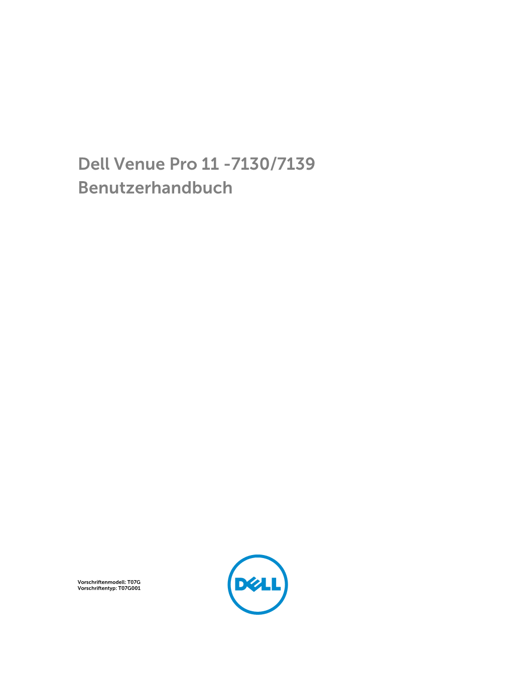 Dell Venue Pro 11 -7130/7139 Benutzerhandbuch