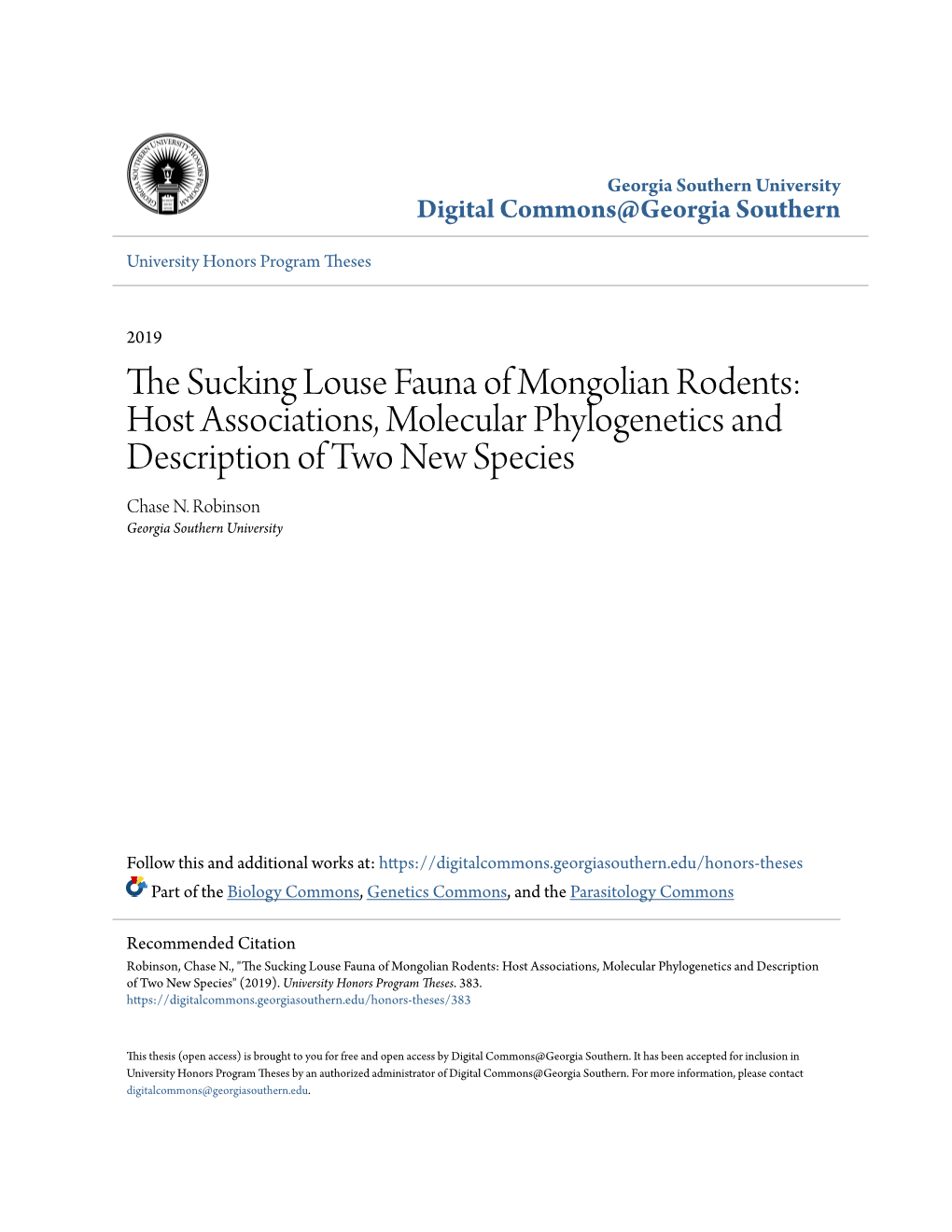 The Sucking Louse Fauna of Mongolian Rodents: Host Associations, Molecular