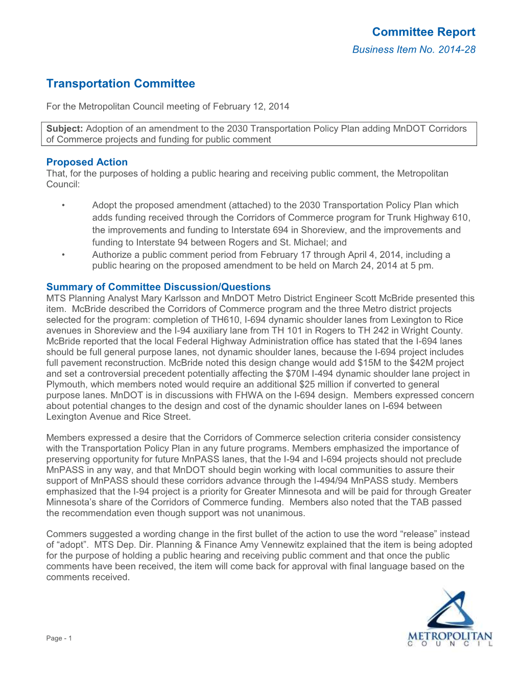 Transportation Committee