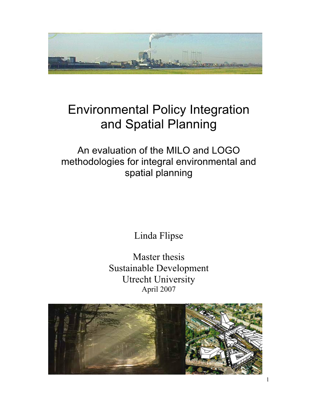 Environmental Policy Integration and Spatial Planning