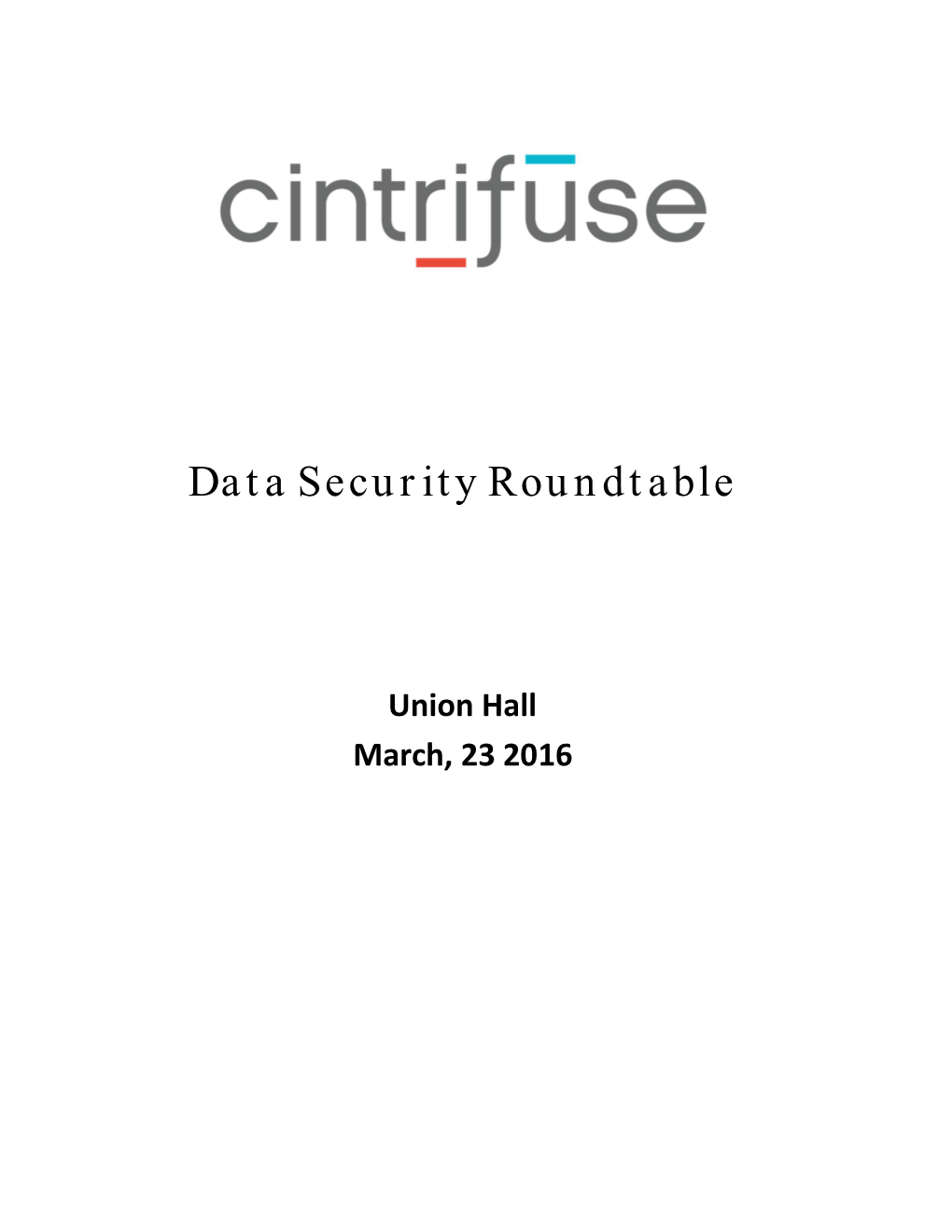 Data Security Roundtable