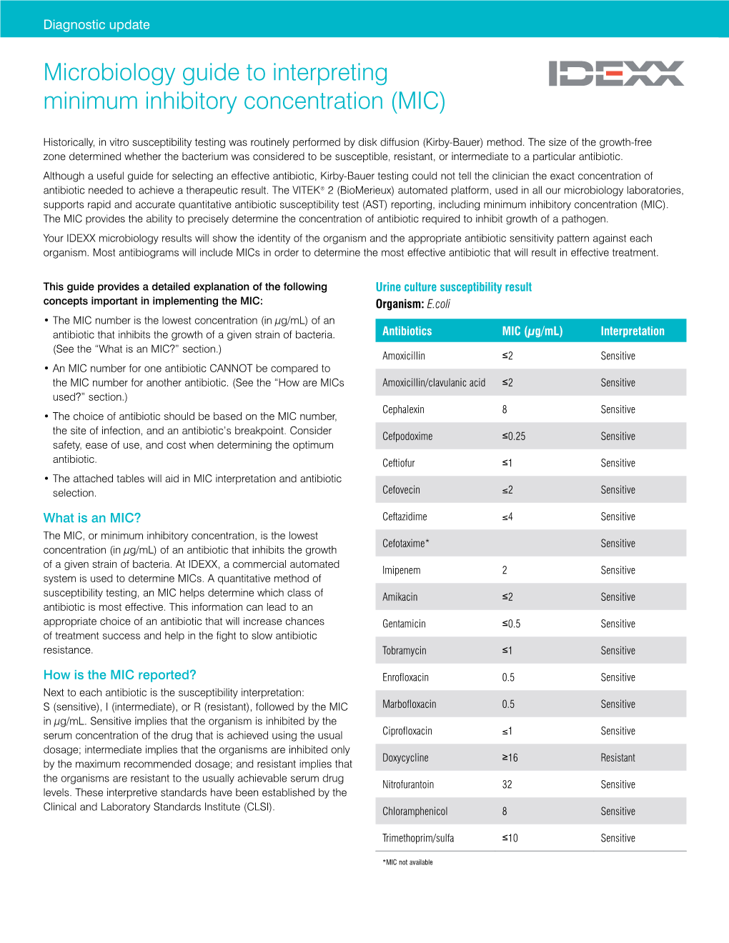 Microbiology Guide to Interpreting Minimum Inhibitory Concentration (MIC)