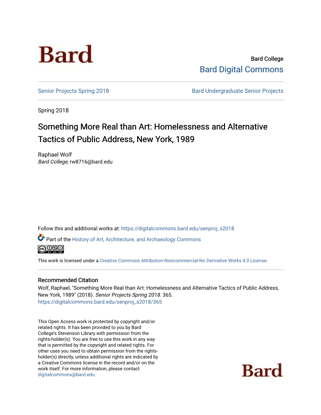 Something More Real Than Art: Homelessness and Alternative Tactics of Public Address, New York, 1989