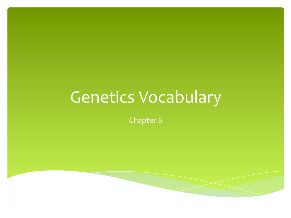 Genetics Vocabulary.Pdf