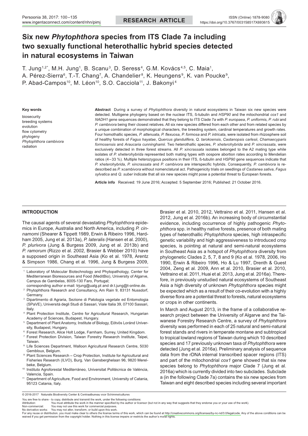 <I> Phytophthora</I>