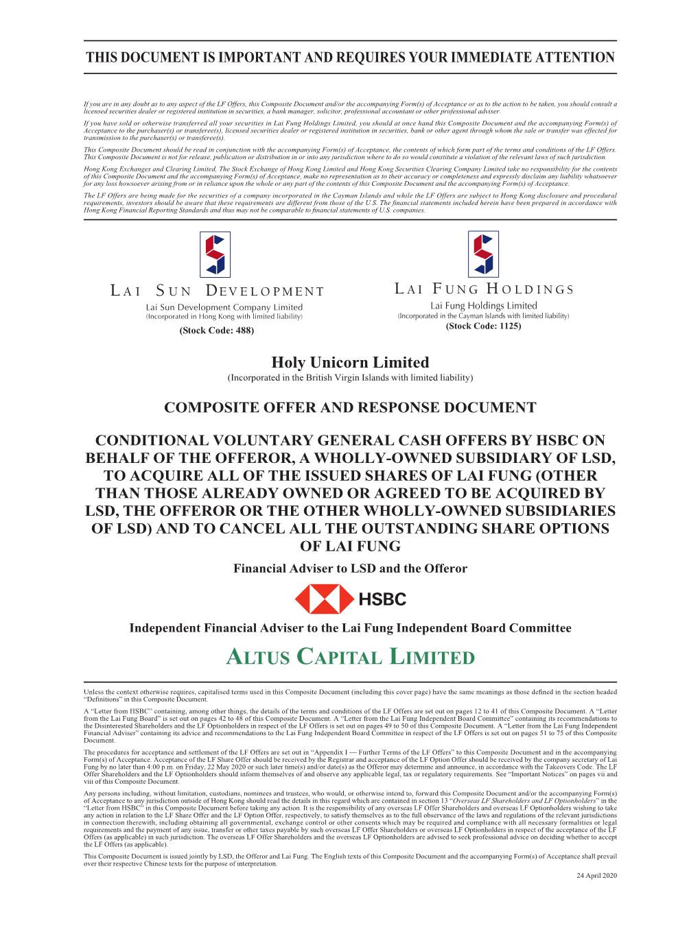 Altus Capital Limited