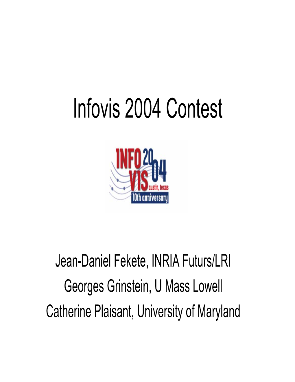Infovis 2004 Contest