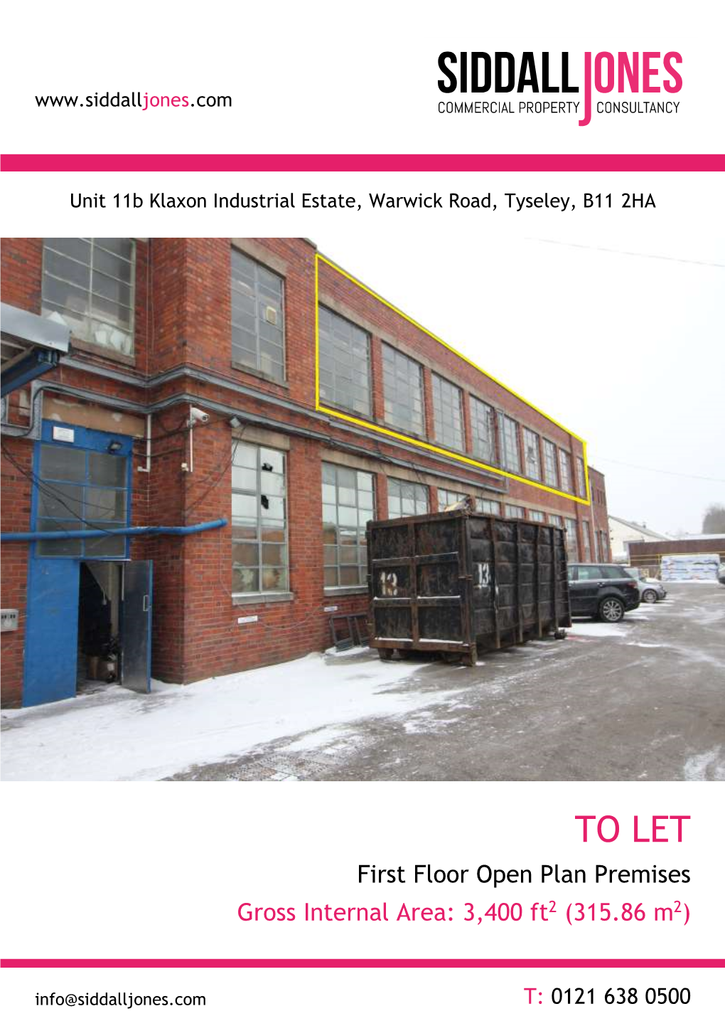 TO LET First Floor Open Plan Premises Gross Internal Area: 3,400 Ft2 (315.86 M2)