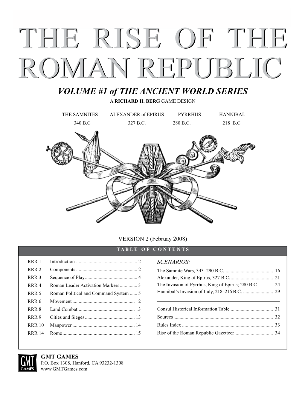 Rise of the Roman Republic Gazetteer