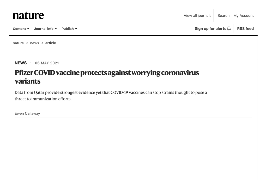 Pfizer COVID Vaccine Protects Against Worrying Coronavirus Variants
