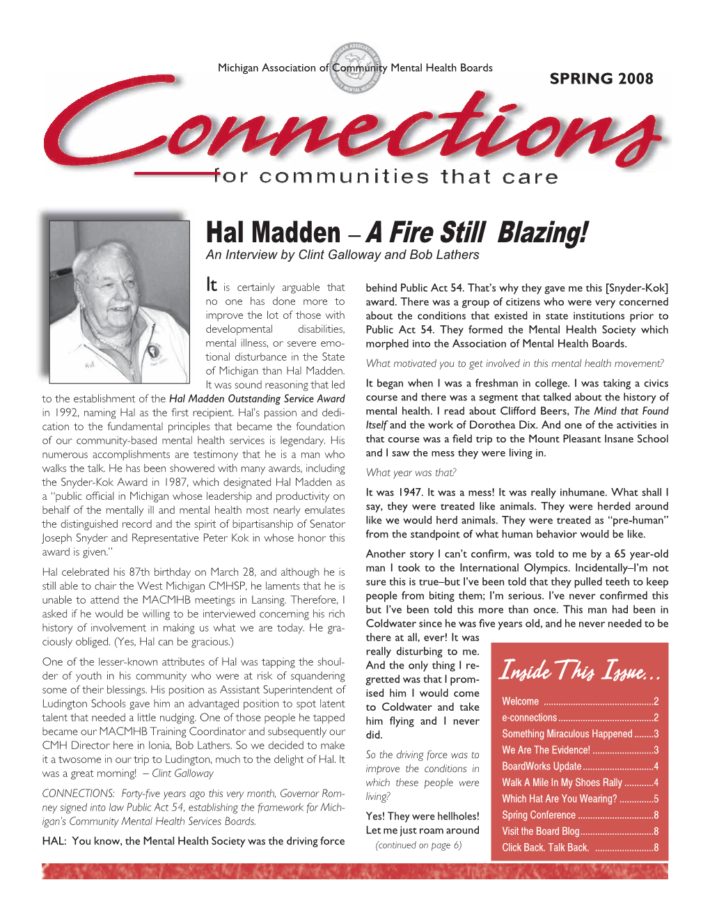 Hal Madden — a Fire Still Blazing! an Interview by Clint Galloway and Bob Lathers